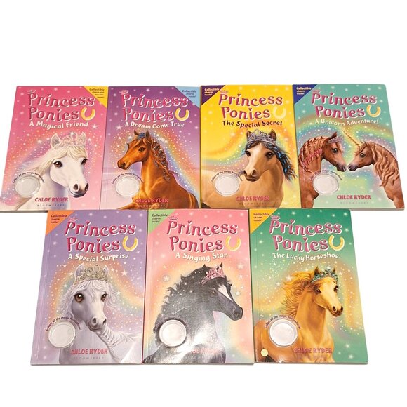 Princess Ponies Paperback Books (No Charms) Set of 7 Chloe Ryder - Picture 1 of 9